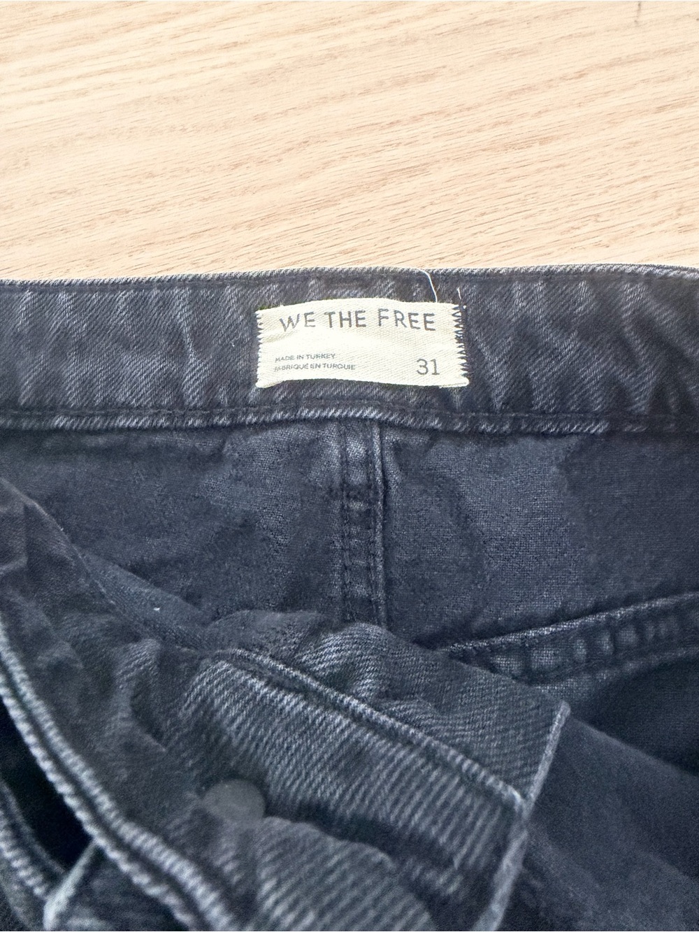 FP black jean skirt - Picture 3 of 5